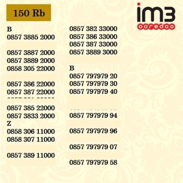 kartu perdana indosat ooredoo 4G plus nomor cantik im3 Ujung Ribuan