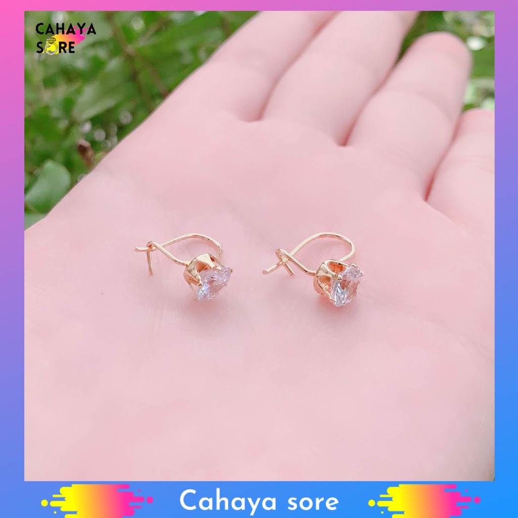Anting Xuping Gold Anting Desi Anting Dewasa Model Giwang Berlapis Warna Emas AD32