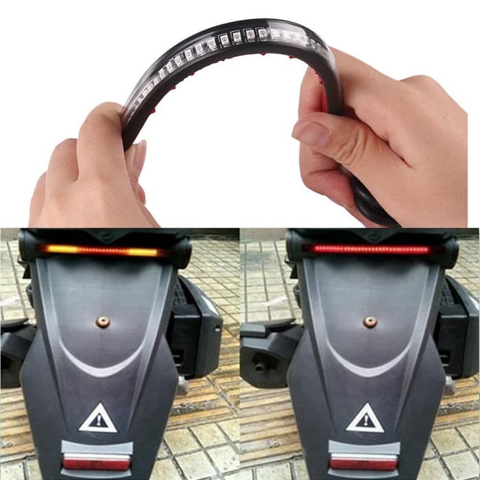 Lampu LED Strip Indikator Rem dan Sein Sepeda Motor Rainproof