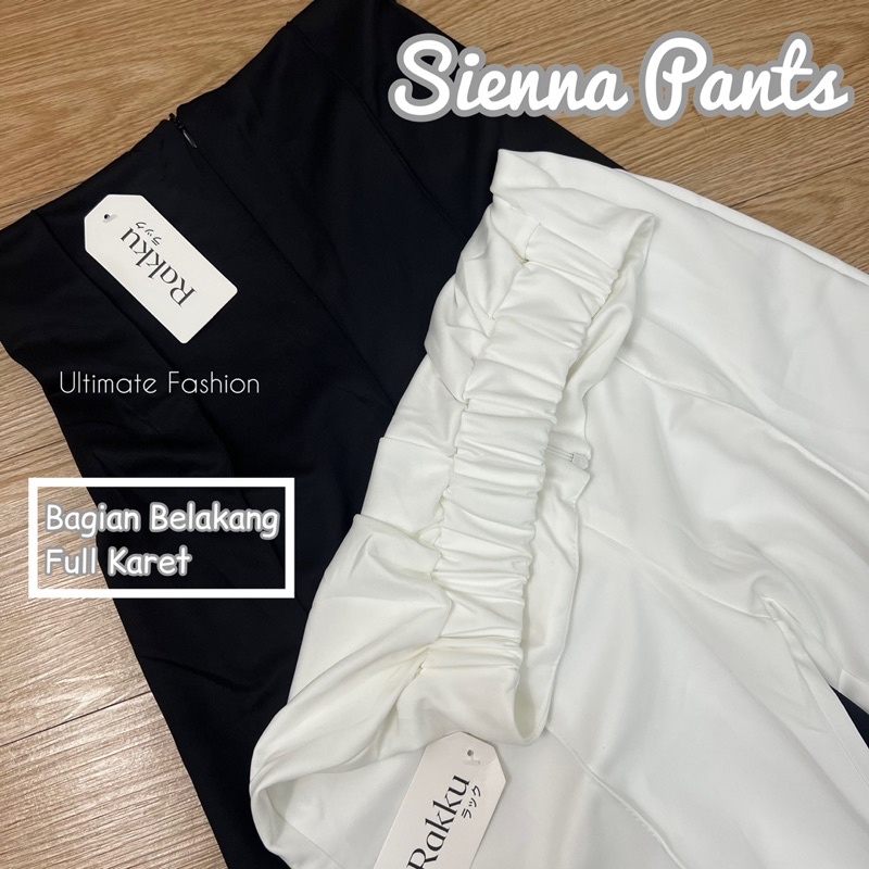 Sienna Zipper Cullote Pants - Celana Kulot Resleting Bahan Scuba Premium Tebal - Celana Wanita Import High Waist Korea Kekinian Terbaru 871