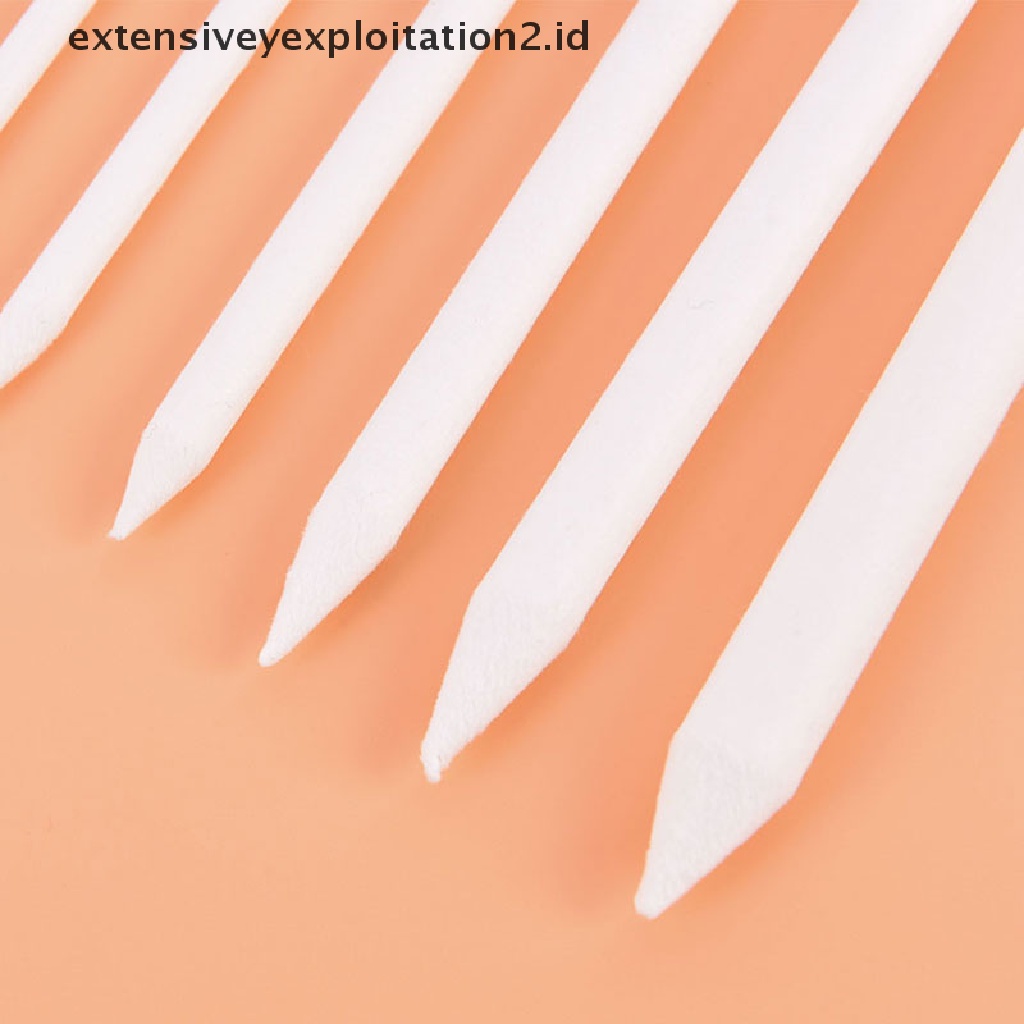Id 6pcs / set Stick Blending Smudge Stump Tortillon Warna Putih Untuk Sketsa / Gambar