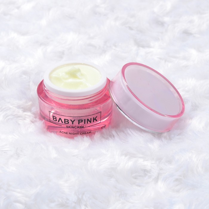 Baby Pink Skincare Acne Night Cream Jerawat dan Melembabkan Wajah Aman Resmi BPOM dan Halal