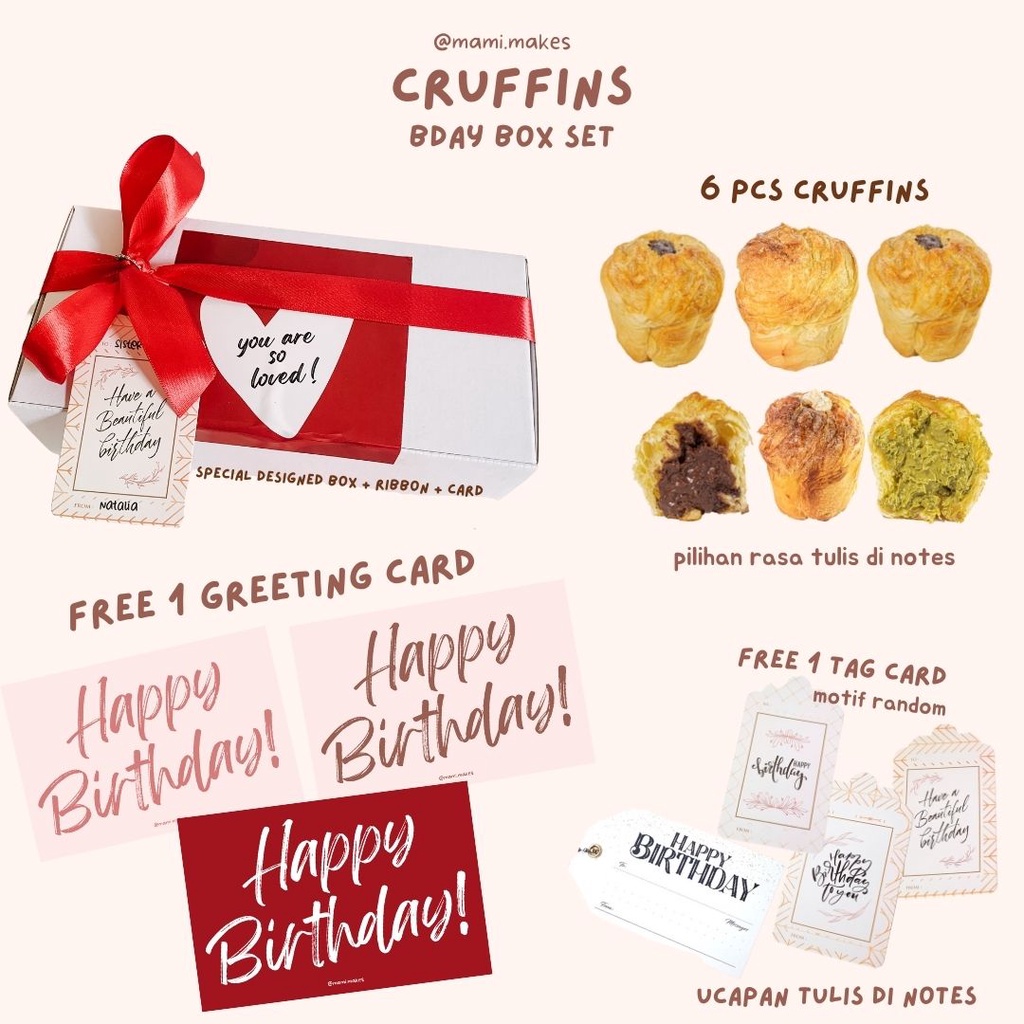 

MamiMakes Pastries Birthday Gift Box Hampers Set - Kado Ulang Tahun