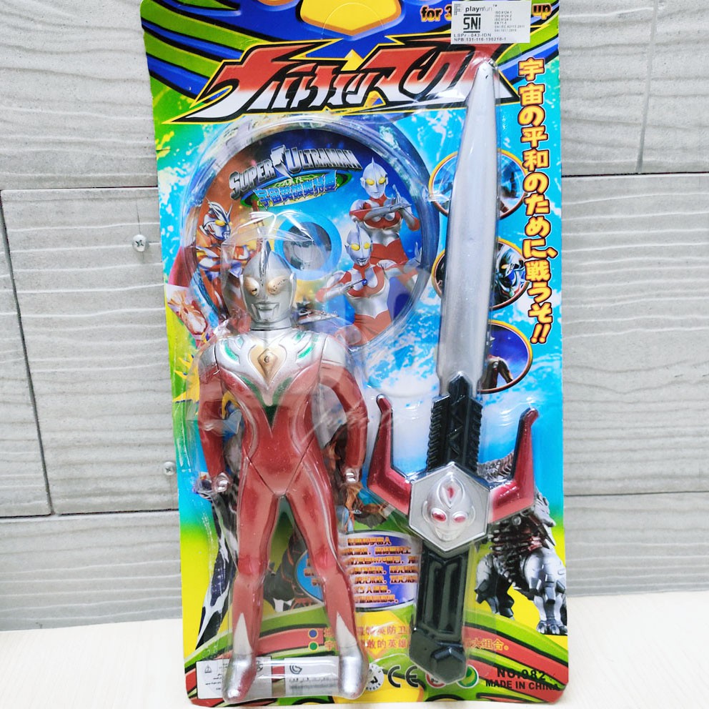 Pedang Super Ultraman &amp; Action Figure Mainan Robot Legend Hero