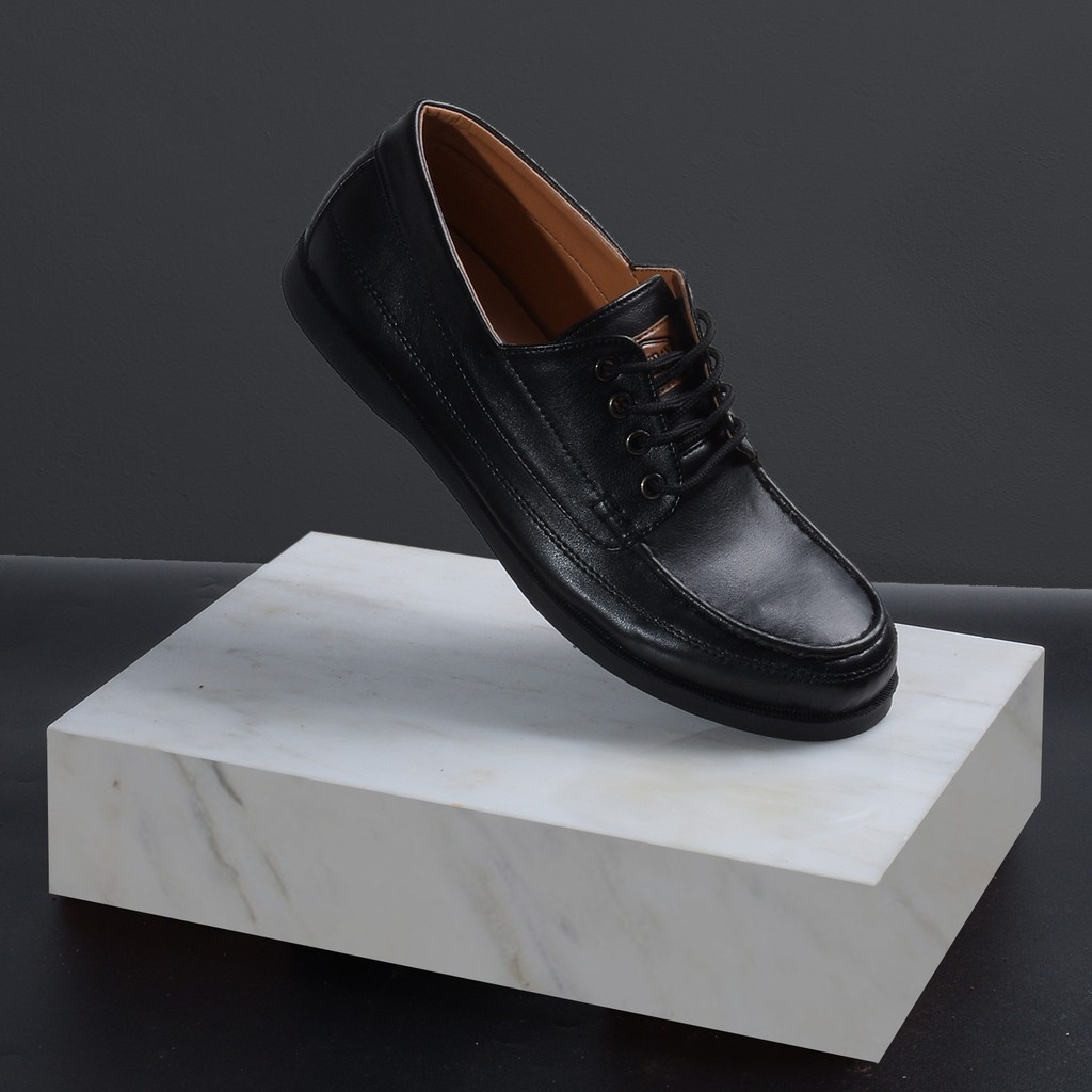 Marco Black | 39-44  | Sepatu Pantofel Hitam Pria Pantopel Tali Formal Casual Kerja Cowok Ori | FORIND x Story of Monday Mndy