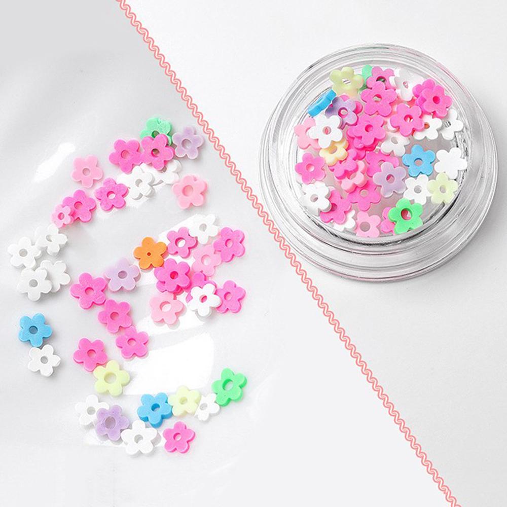 Rebuy Smiley Face Nail Jewelry Bunga Jepang Ikatan Simpul DIY Nail Art