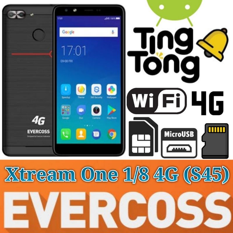 Evercoss Xtream 1 S45 1/8 4G Garansi Resmi