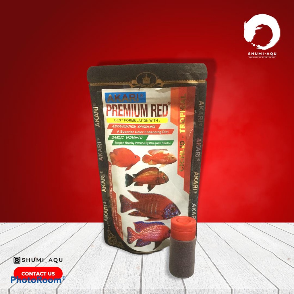 Akari Premium Red Cichlid Repack 100% ORIGINAL bukan oplos pelet channa