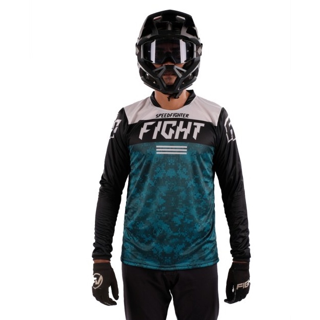 FightVictory Official Jersey Long slevee - JERSEY FV - CAMO V3 Jersey Sepeda Jersey Trail