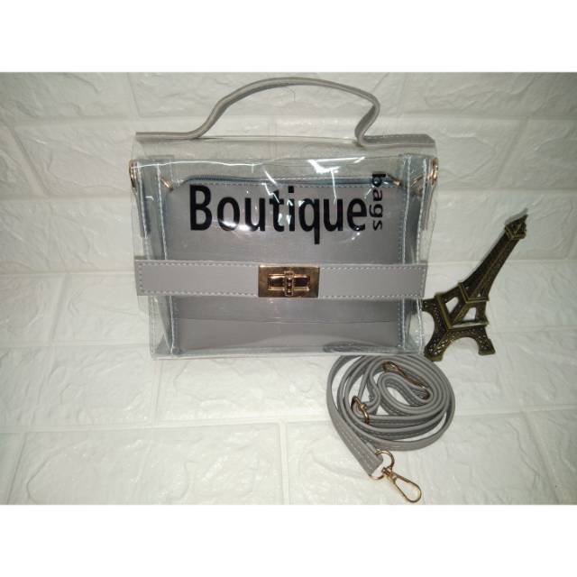 BOUTIQUE BAG - SELEMPANG TRANSPARAN - TAS BENING -TAS FASHION - TAS MURAH
