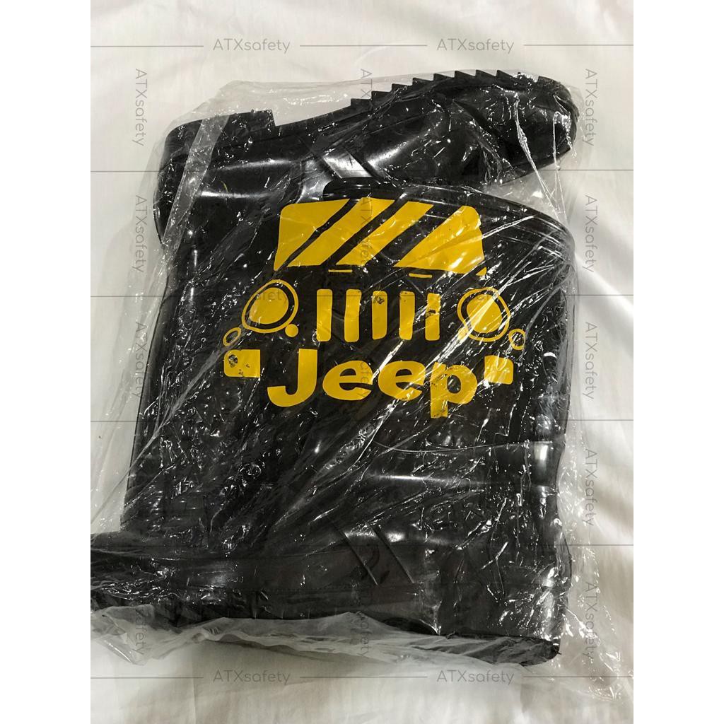 Sepatu Boot Karet Jeep Hitam ATX Boot kerja Proyek Anti Air Banjir Hujan PVC Boot Murah