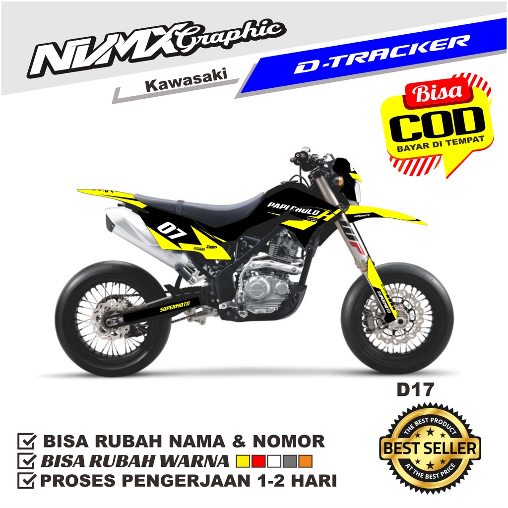 DECAL DTRACKER 150 KEREN FULL BODY WARNA KUNING