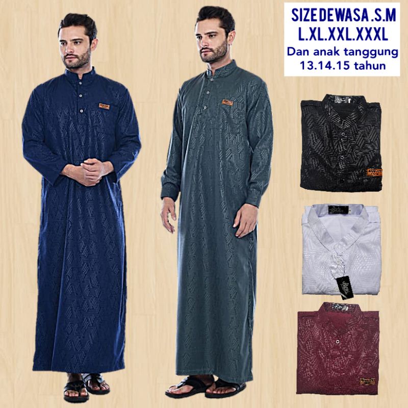 jubah pria EMBOS  jubah laki laki EMBOS jubah muslim EMBOS jubah laki laki KONVEKSI PREMIUM