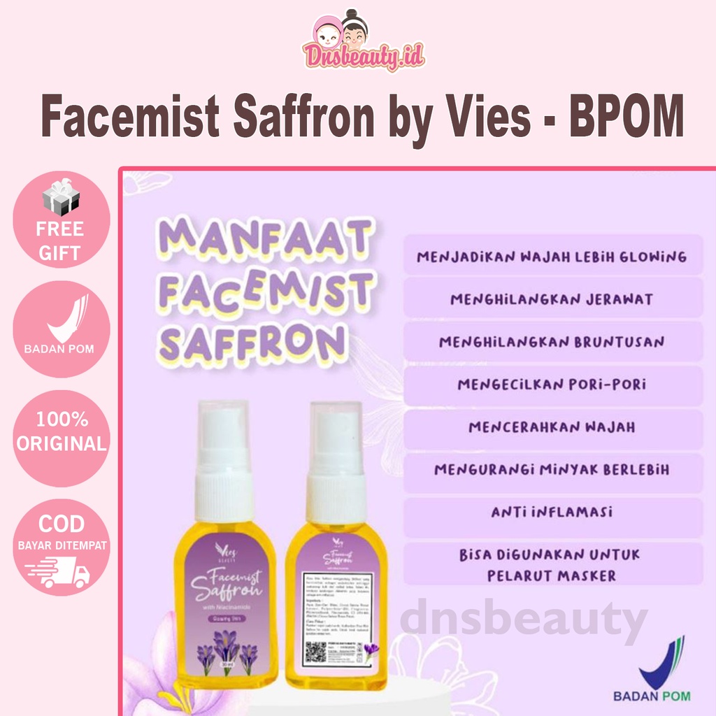 [BPOM] FACEMIST SAFFRON BY VIES / FACE MIST SAFFRON BPOM 30ML