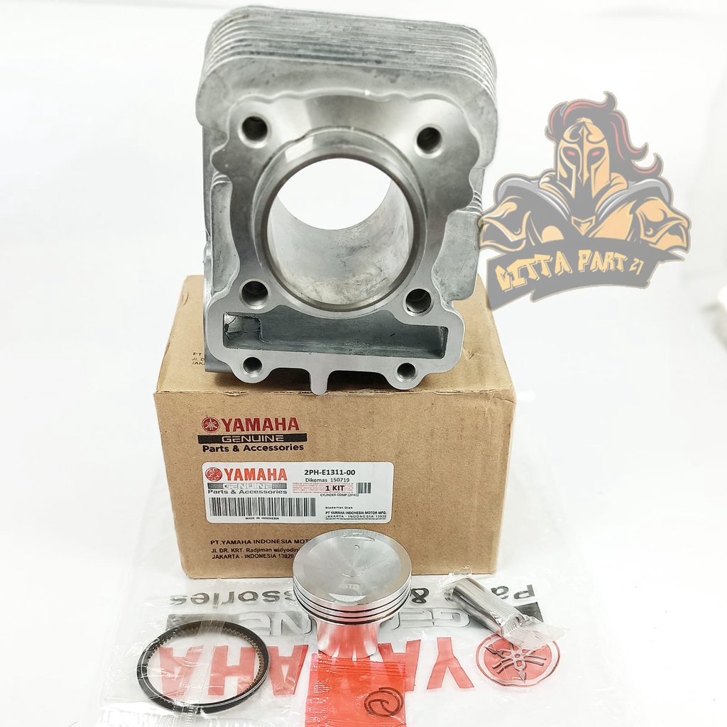 CYLINDER BLOK SEHER PISTON RING KOMPLIT YAMAHA 2PH KUALITAS ASLI ORIGINAL YAMAHA YGP PRESISI TINGGAL PASANG BAHAN BERKUALITAS DAN DIJAMIN AWET MIO M3 MIO S 125 MIO Z 125 FINO FI 125 XRIDE 125 MIO SOUL GT 125 X RIDE