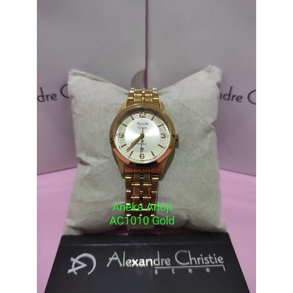 Jam Tangan Wanita Alexandre Christie AC1010 / AC 1010 Gold Original