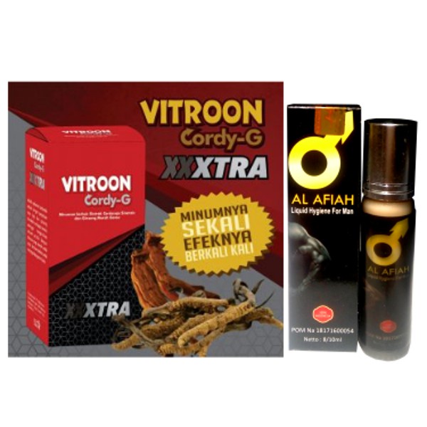 PAKET MURAH OBAT PRIA DEWASA TAHAN LAMA : VITROON CORDY G ORIGINAL VITRON & AL AFIAH HERBAL OLES