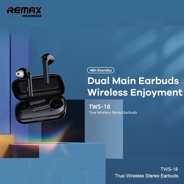 REMAX True Wireless Stereo Earbuds 5.0 Bluetooth Ver TWS-18 Earphone