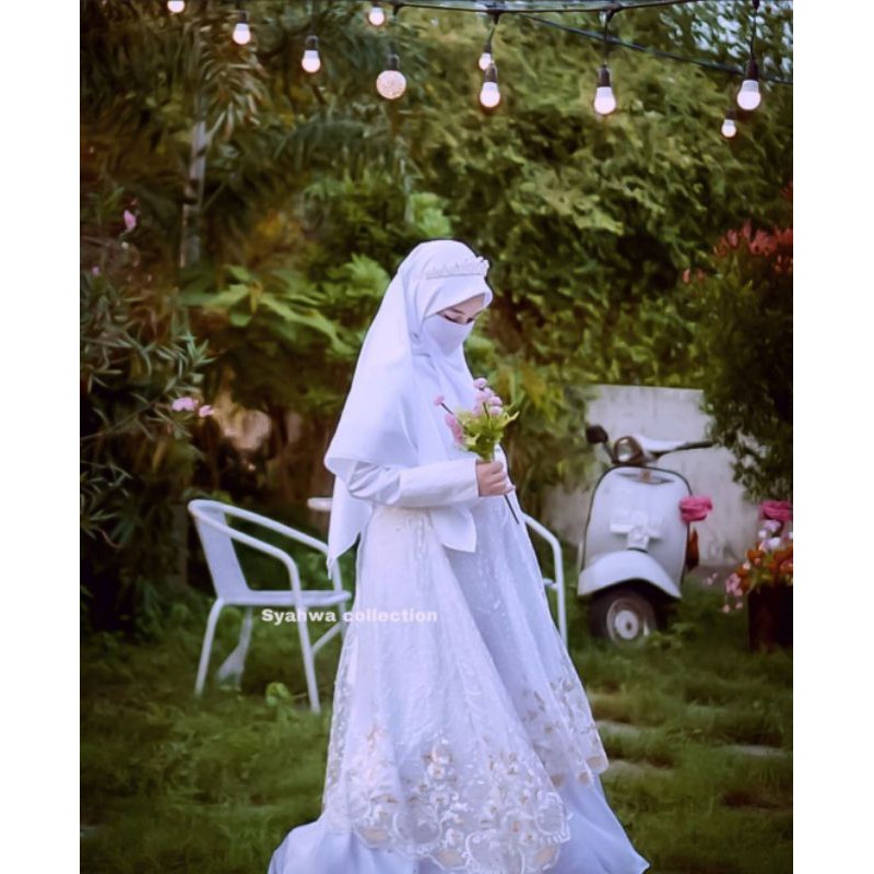 BAJU GAMIS AKAD SYARI/AKAD/WEDDING/GAMIS SYARI