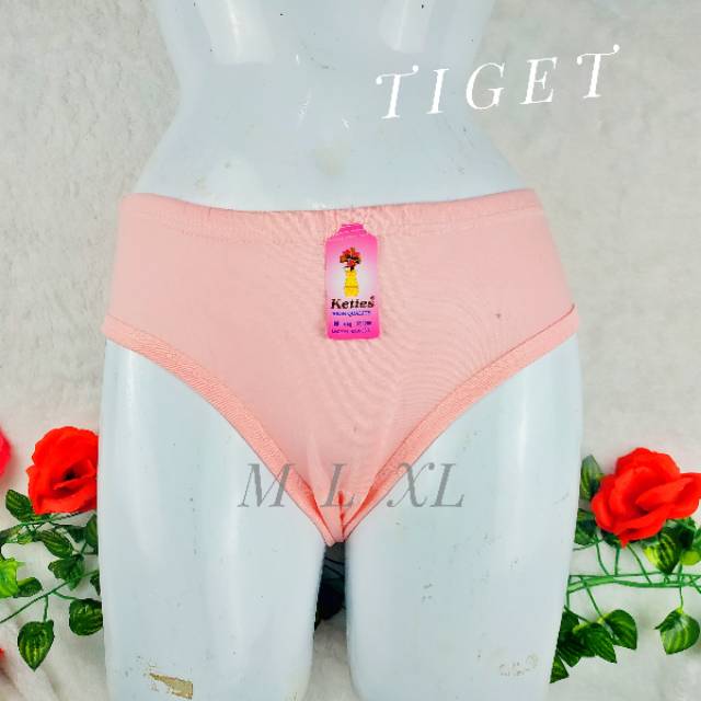 Undies Cd Celana Dalam Wanita Cewek Dewasa KETIES Katun Polos Ukuran Size Uk M L XL Murah Termurah