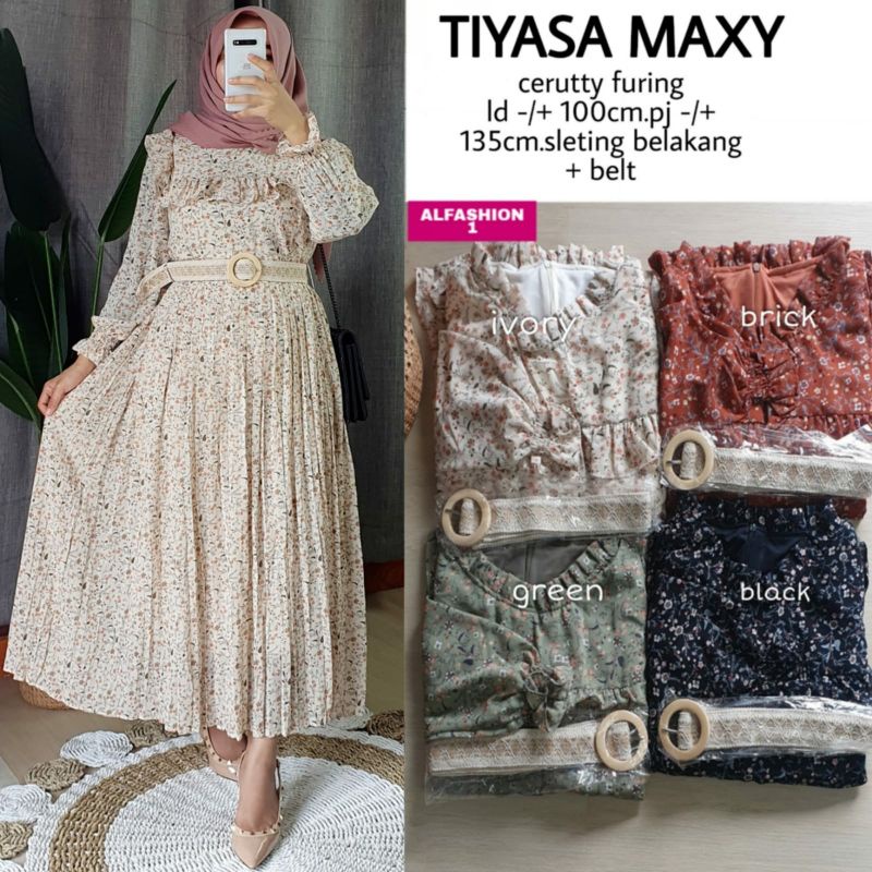 DRESS MAXI/TIYASA/ORIGINAL BY ALFASHION/GARANSI CACAT BISA RETUR