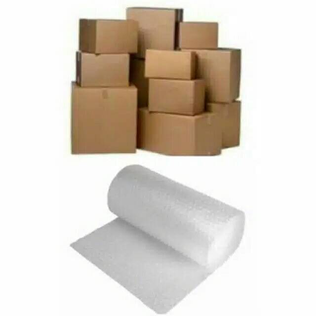 

Bubble wrap atau kardus