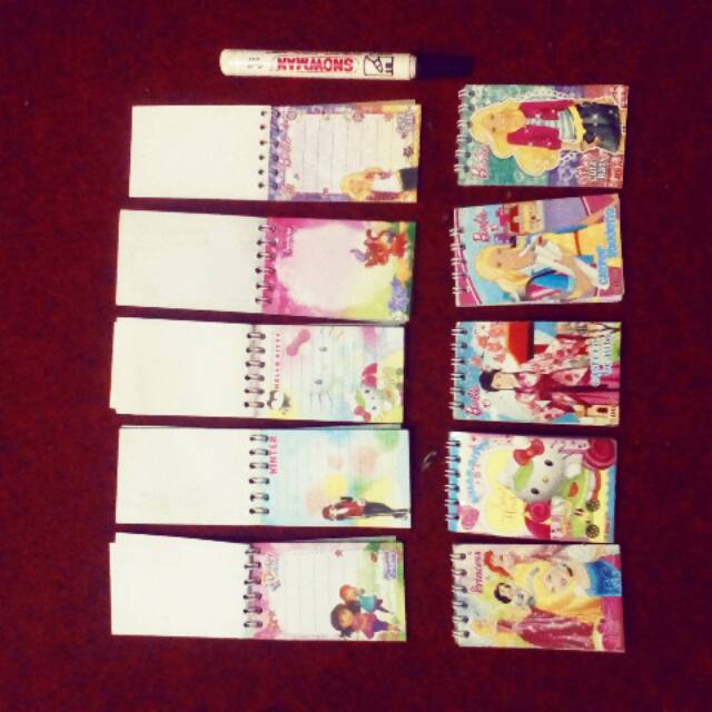 

Buku memo kecil catatan anak karakter 10 pcs