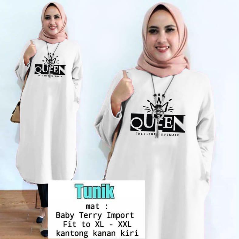 TUNIK QUEEN / TUNIK MAMACHI / TUNIK POLOS/ TUNIK CEWEK / TUNIK PANJANG / TUNIK MOTE / TUNIK MUSLIM