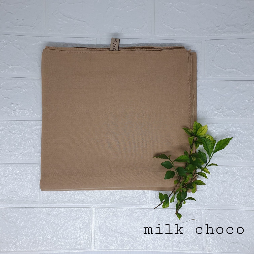 Hijab segi empat paris premium paris amour-Milk choco