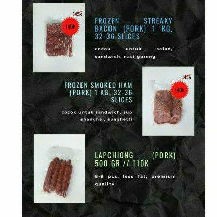 

Lapchiong (Pork) 500g 110k