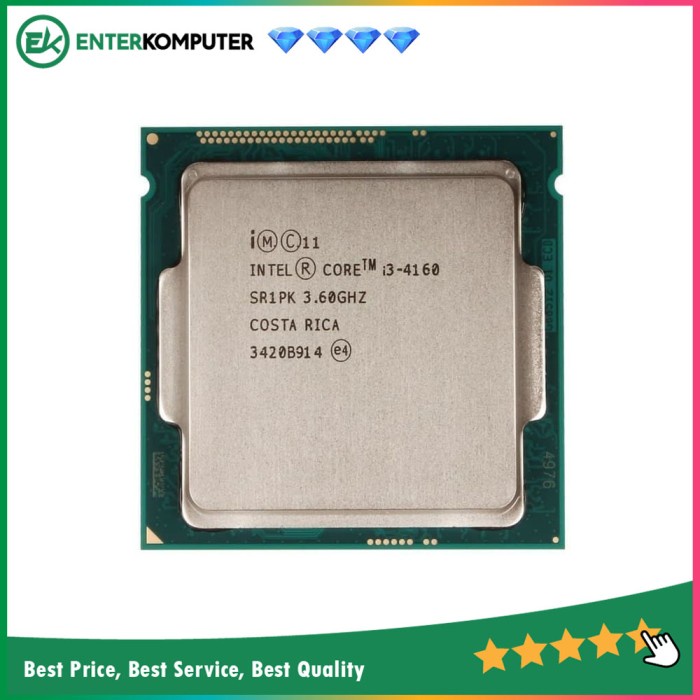 Processor Intel Core i3-4160 3.6Ghz - Cache 3MB [Tray] Socket LGA 1150 - Haswell Refresh Series