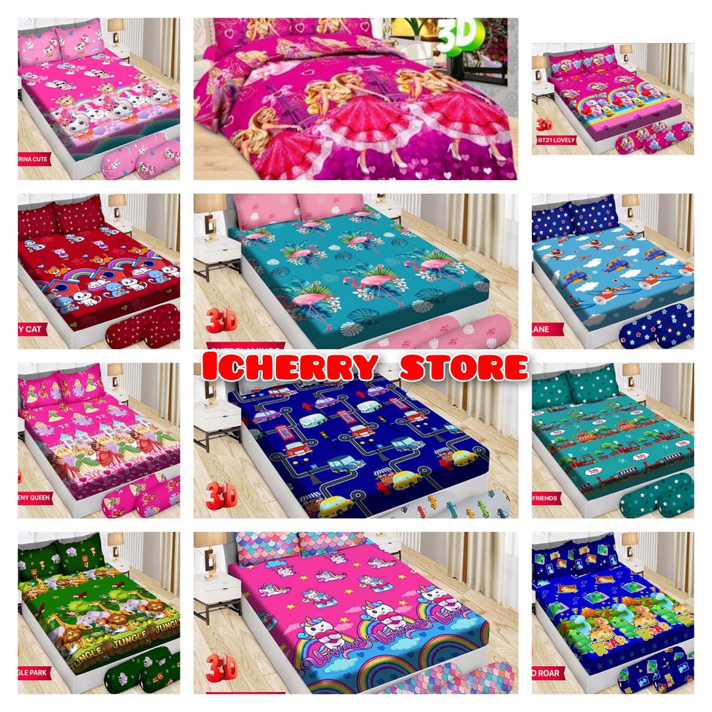 3in1 Sprei Bonita Disperse 3D King 180x200 160x200 120x200 100x200 Motif BT21 Lovely BTS, Ballerina 