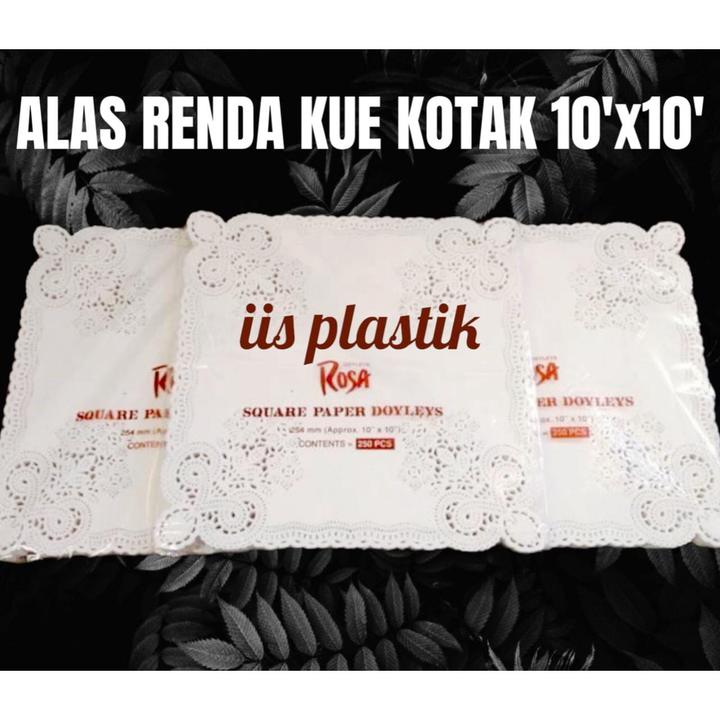 

Doyleys Paper / Alas kue Kotak Rosa 10" / Doilies Paper / Doily Paper / Doyley paper / Alas Kue Renda