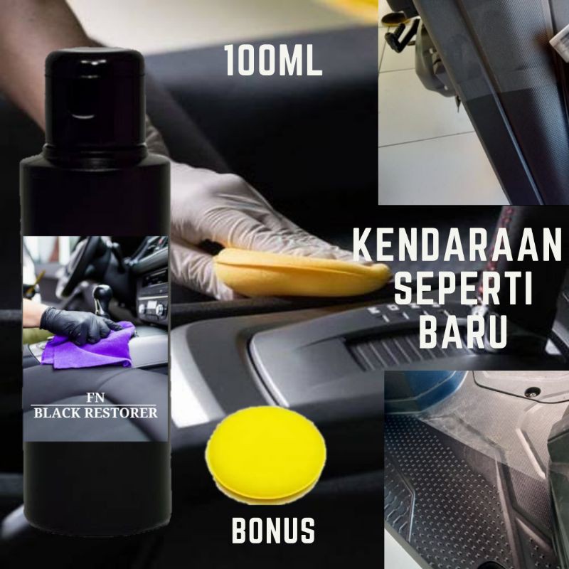 Penghitam Plastik Body Motor Mobil Dashboard Permanen 100Ml Black Trim Back To Black