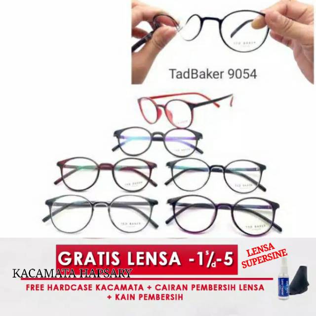 Frame Kacamata Bulat, Kaca mata Anti Radiasi, Kacamata Minus, Kaca mata Vintage, Kacamata Trendy