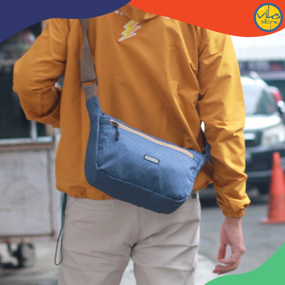 Tas Selempang Pria Cowok Original Slingbag Size Sedang Tas Kerja Kuliah Sekolah Distro Lokal Simpel