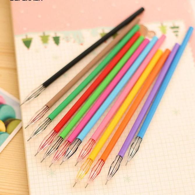 

12 Pcs / Set Warna-warni Gel Tinta Pen Isi Ulang Siswa Sekolah Alat