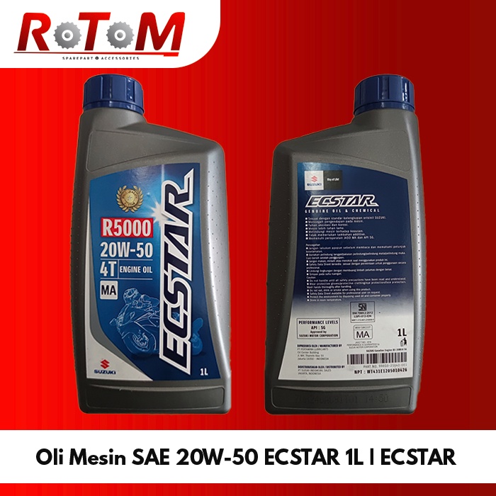 Oli Mesin SAE 20W-50 Ecstar 1L | SUZUKI ECSTAR