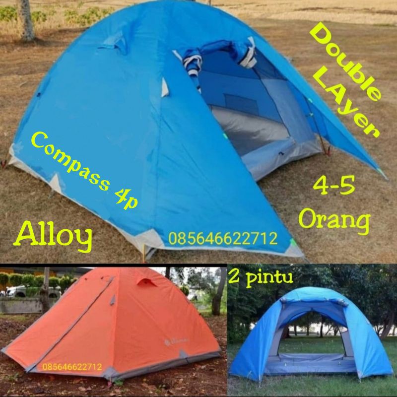 Tenda Lwy Compass 4p Alloy Ultralight Tenda Compas Lwy 4 Orang Double Layer