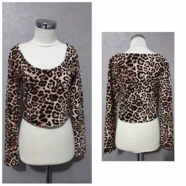 LEOPARD CROP TOP