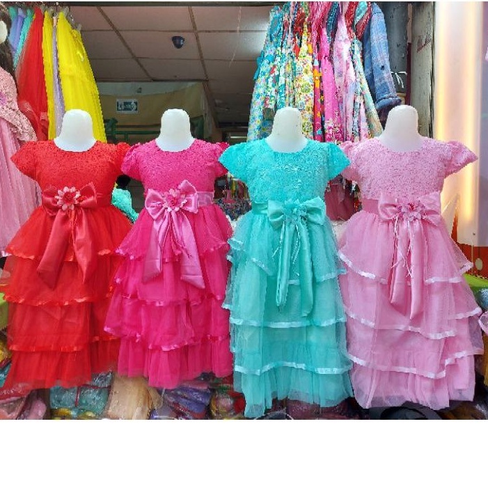 Gaun anak brokat tile