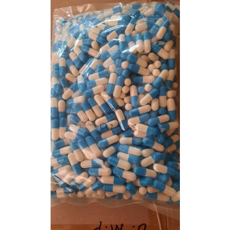 Cangkang Kapsul 00 Biru putih isi 1000 pcs