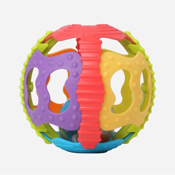 PLAYGRO SHAKE RATTLE &amp; ROLL BALL 6m+ mainan motorik anak bayi teether warna warni BPA FREE - SNI