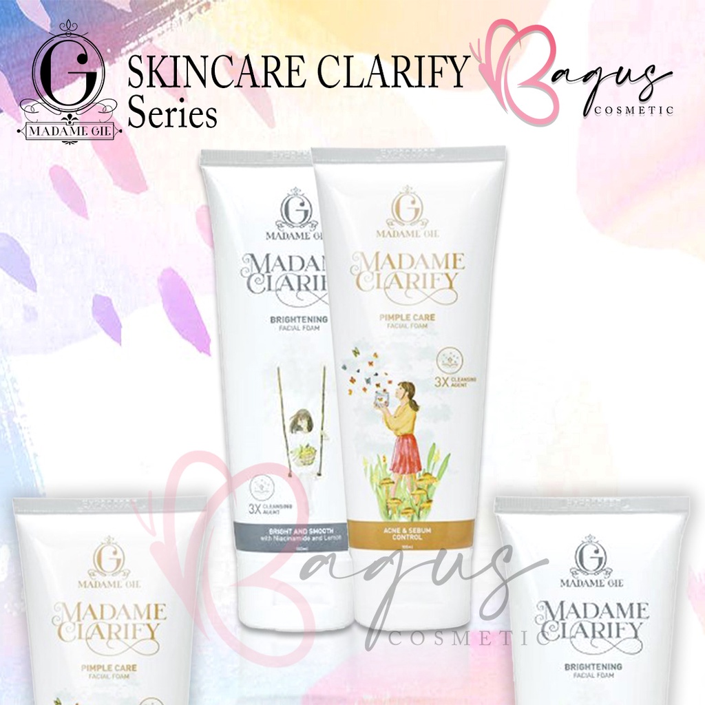 ⭐BAGUS⭐ MADAME GIE SKINCARE CLARIFY SERIES | Face Toner | Facial Foam | Serum | Mist | Micellar