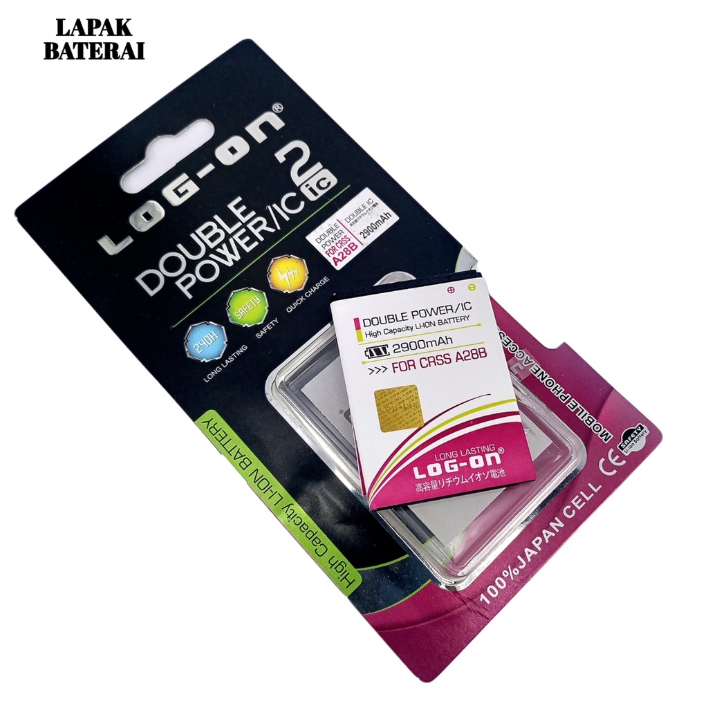 (promo) LOG - ON Baterai everCOSS A28B - batre CROSS A28B battery ORIGINAL