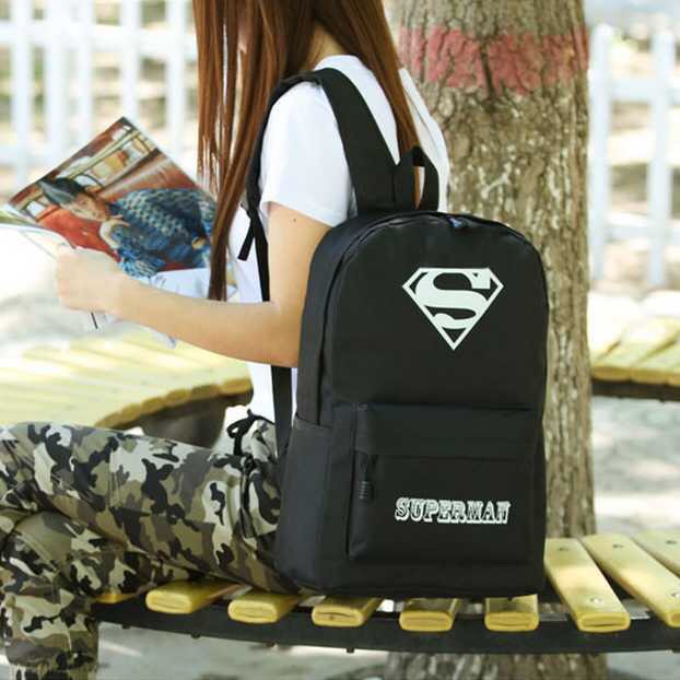 TAS ANAK SEKOLAH FULL BLACK SUPERHERO | BACKPACK BLACK