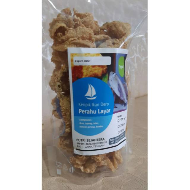 

Kripik ikan dero khas pati perahu layar 125 gr & 250 gr