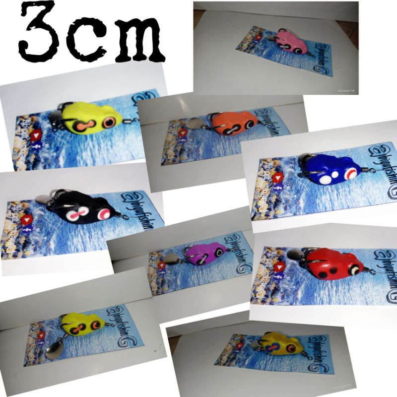 softfrog ukuran 3cm lure murah, umpan palsu, kodok karet
