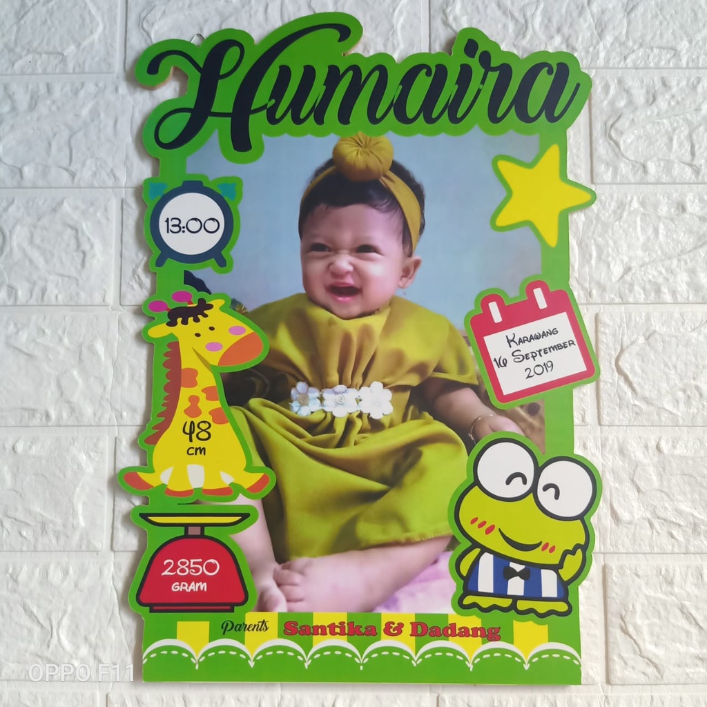 BIODATA BAYI KARAKTER / COSTUM BIODATA ANAK