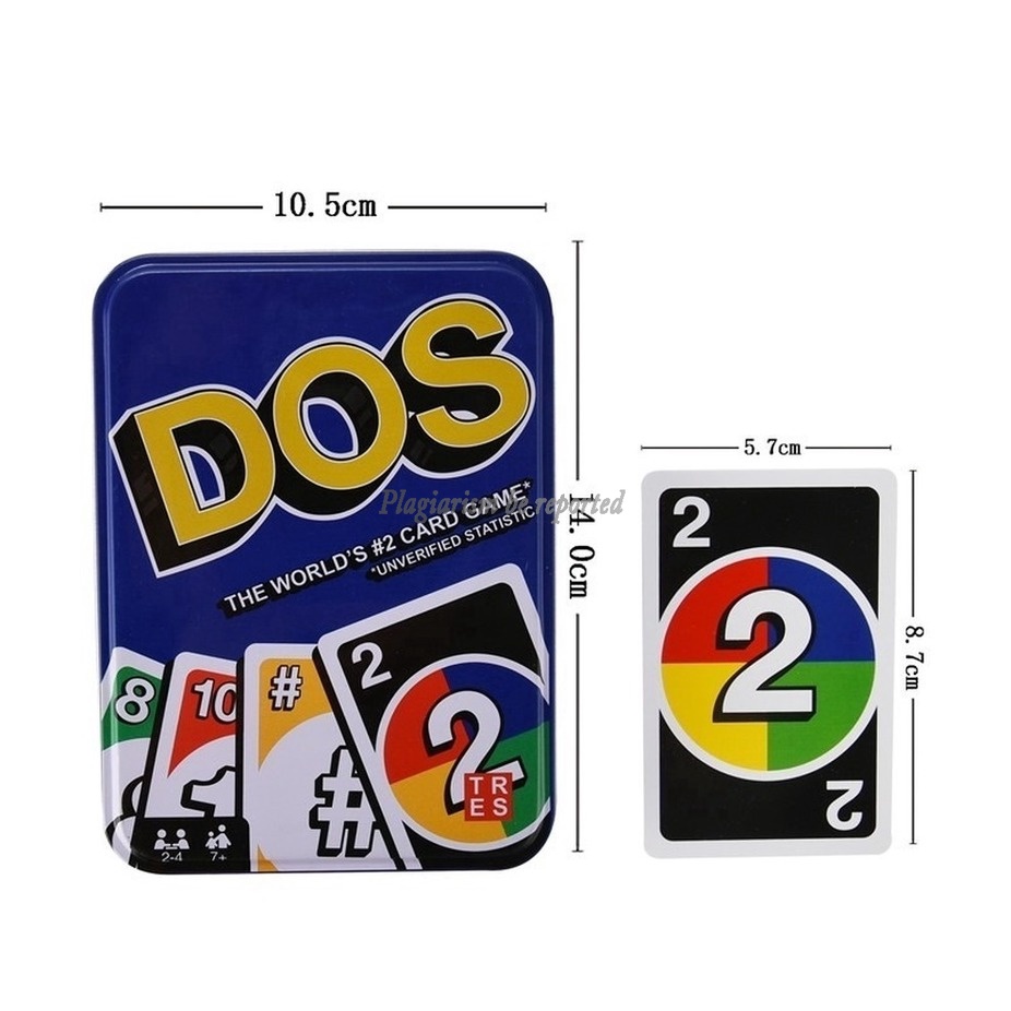 Image of Mainan Kartu uno Wild / Dos / Flip / Phase 10 / Skipbo Dengan Kotak Besi #2